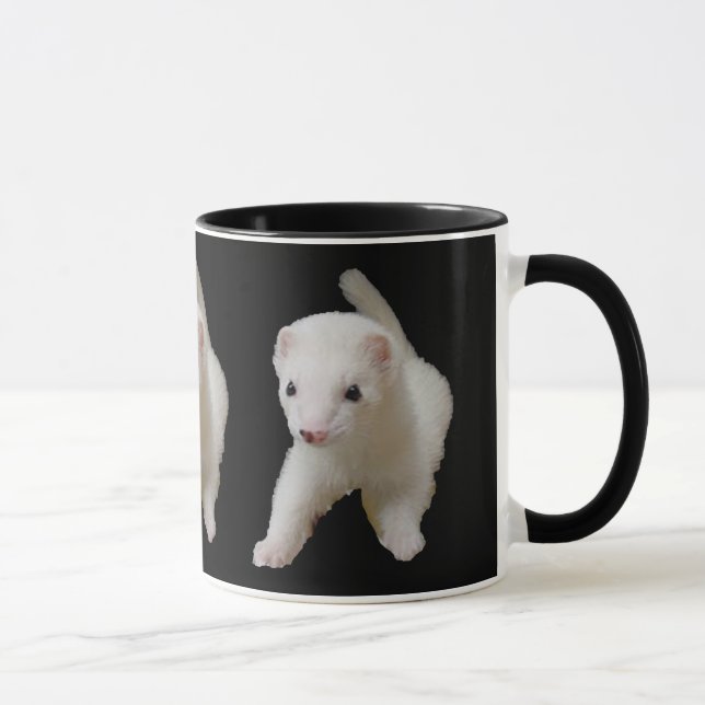 White Baby Ferret Mug (Right)