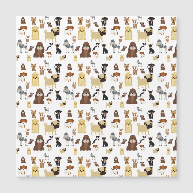white background dogs pattern. (Front)