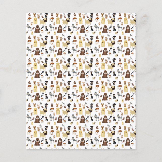 white background dogs pattern (Front)