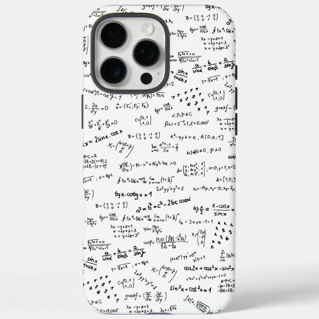 White Background Mathematic Formulas Equations  Case-Mate iPhone Case (Back)