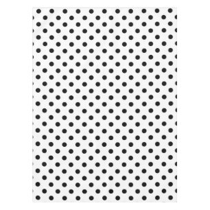 White Background Polka Dots Design Tablecloth