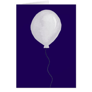 White Balloon Rise Above Greeting Card