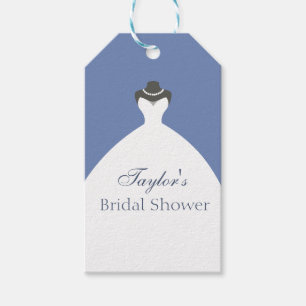 White Ballroom Gown Wedding Dress Gift Tags