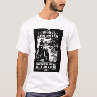 White Balls and a Beard Motorcycle Graphic Tee