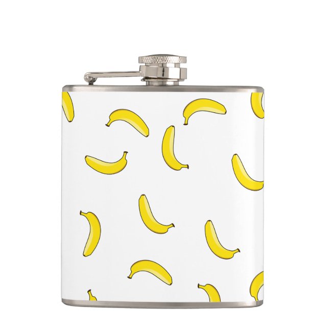 White Banana Hip Flask (Front)