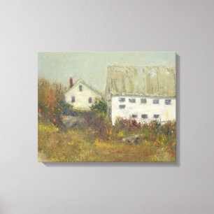 White Barn Canvas Print