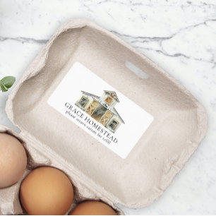 White Barn Farm Homestead Egg Carton Label