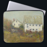 White Barn Laptop Sleeve<br><div class="desc">White Barn II by Marilyn Wendling. White barn-like building and home amongst flowers in the countryside.</div>