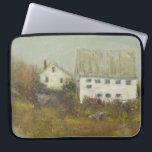 White Barn Laptop Sleeve<br><div class="desc">White Barn II by Marilyn Wendling. White barn-like building and home amongst flowers in the countryside.</div>