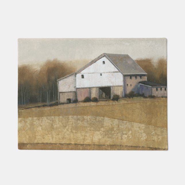 White Barn View Doormat (Front)