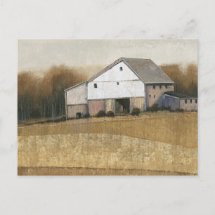 White Barn View Postcard