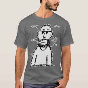 White Barry White man and Singer White Barry Doodl T-Shirt