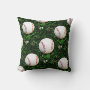 White Baseball red stitching Cushion