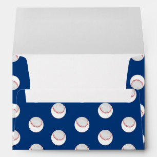 White Baseball Sport Players Ball Red Stitching Envelope