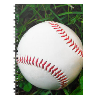White Baseball with Red Stitching Notebook