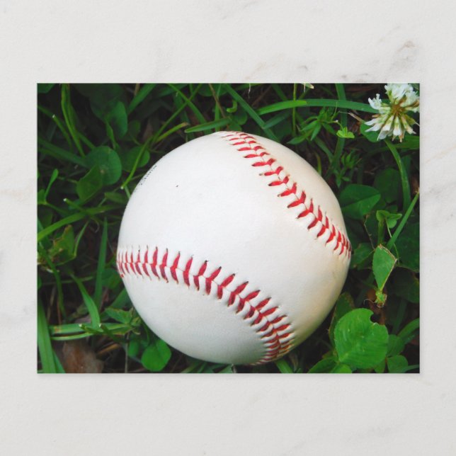 White Baseball with Red Stitching Postcard (Front)
