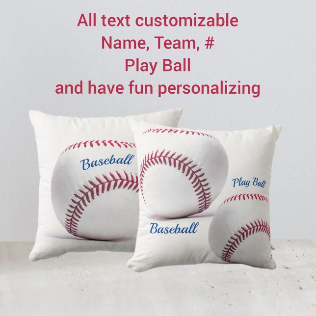 White Baseballs with Red Stitching White Cushion (Creator Uploaded)