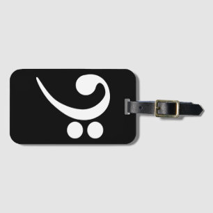 White Bass Clef Luggage Tag