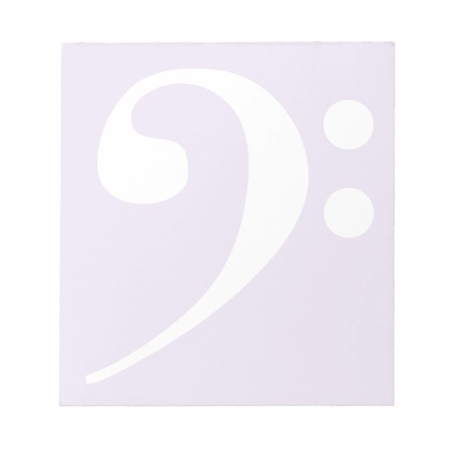 White Bass Clef Notepad (Front)