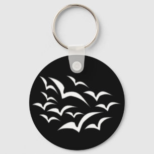 White Bat Cloud Keychain