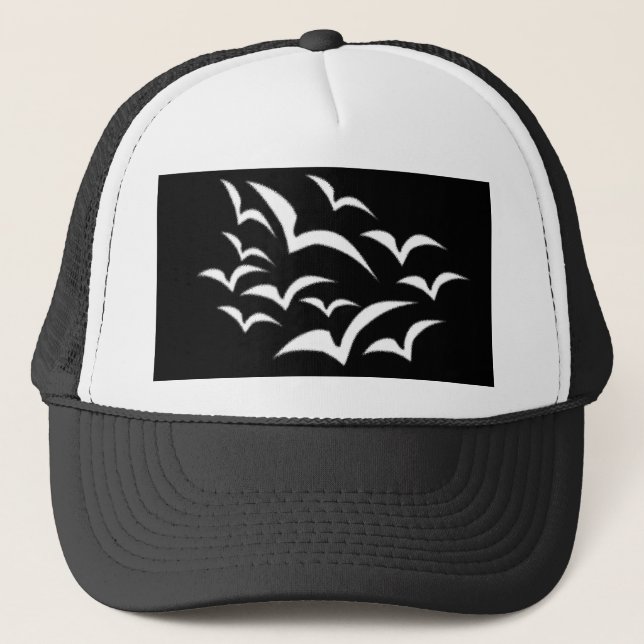White bat Cloud Kids Hat (Front)