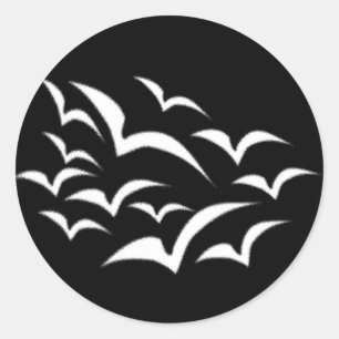 White Bat Cloud Sticker