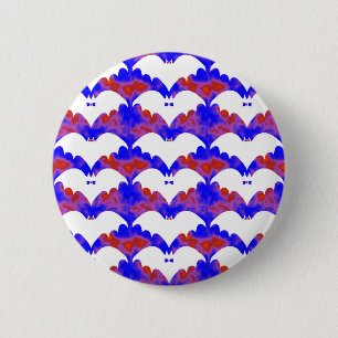 White Bats And Bows Blue Pink 6 Cm Round Badge
