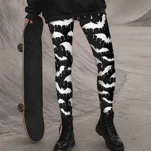 White Bats Moth Nu Goth Gothic Alternative Leggings
