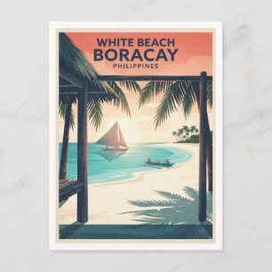 White Beach, Boracay, Philippines Malay Souvenir Postcard