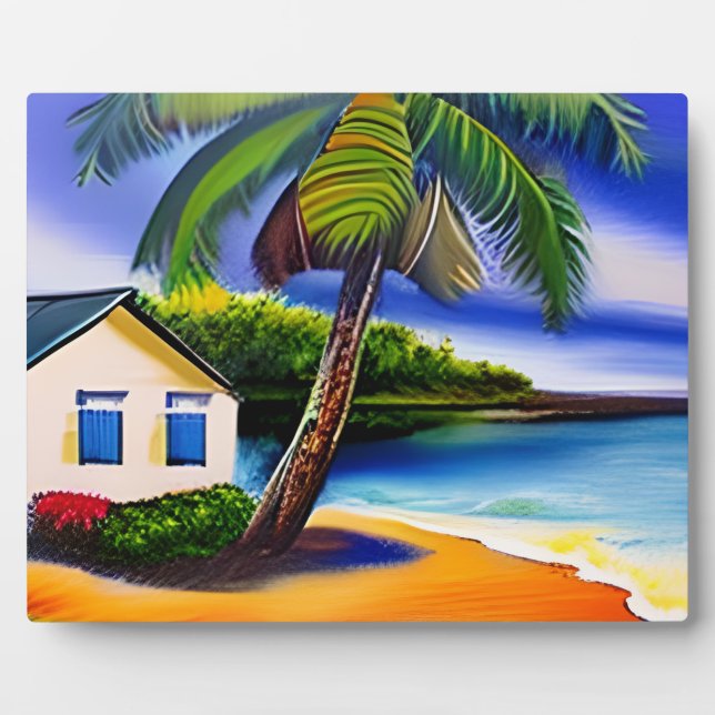 White Beach House and Blue Water Plaque (Front)