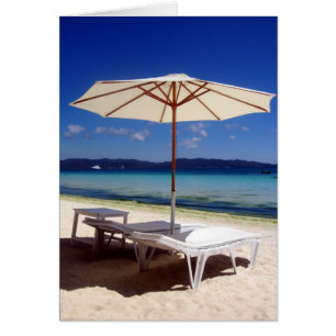 white beach lounges