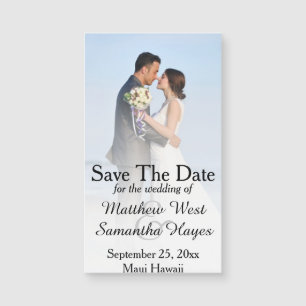 White Beach Mist Photo Wedding Save The Date