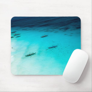 White Beach Mouse Mat