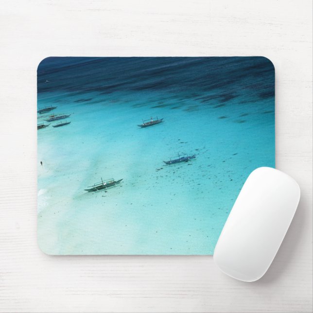 White Beach Mouse Mat (With Mouse)