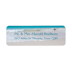 White Beach Return Address Label