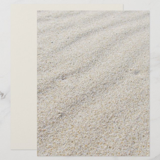 White Beach Sand Background Scrapbooking Paper (Front/Back)