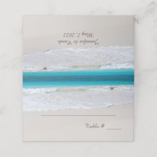 White Beach Wedding Reception Place Card