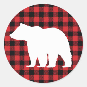 White Bear Buffalo Check Stickers
