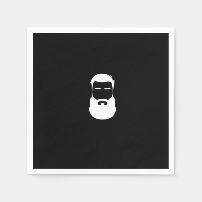 White Beard Paper Napkins (Front)