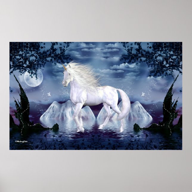 White Beauty Magical Unicorn Poster 1H (Front)