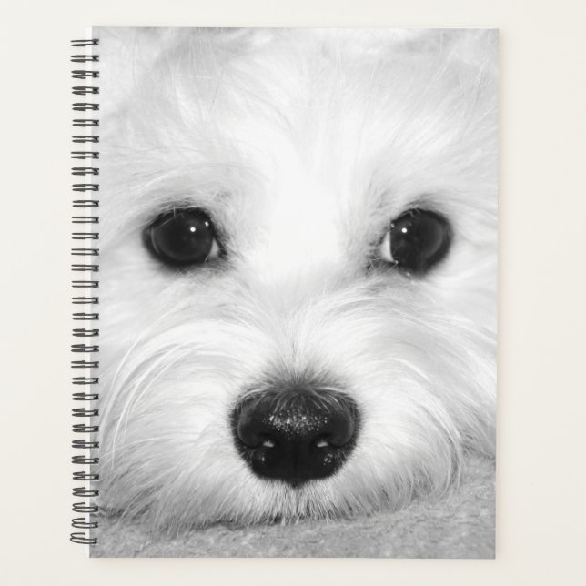 White Beauty Maltese Dog Mum Planner (Front)