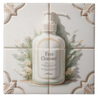 White Beige Facial Cleanser Bottle Funny Bathroom