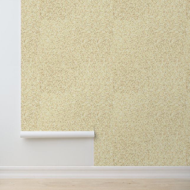 White Beige Spray Faux Granite Stone Wallpaper (Application)