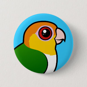 White-bellied Parrot 6 Cm Round Badge