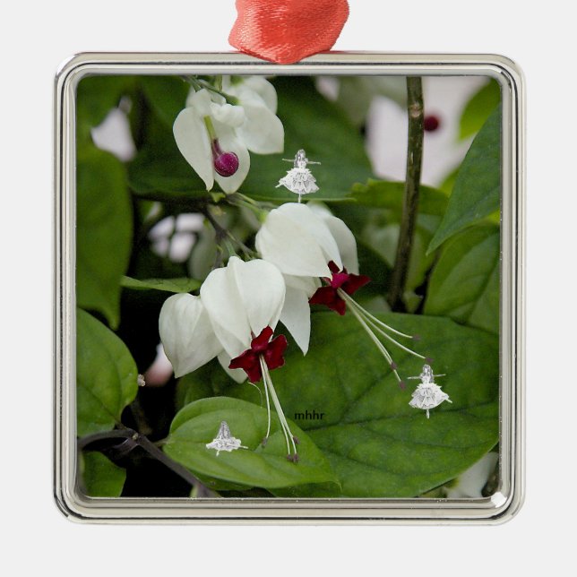 White Bells Shadow Fairy Metal Ornament (Front)