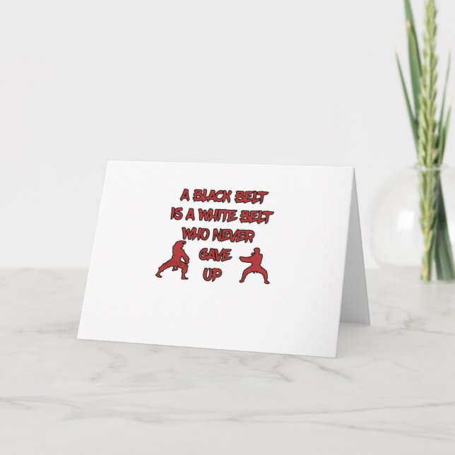 White Belt Black Belt Card (Front)