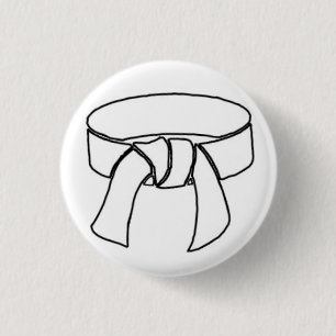 White Belt pinback button