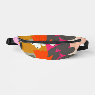 White Berries Colourful Colour Block Fun Summer Bum Bags