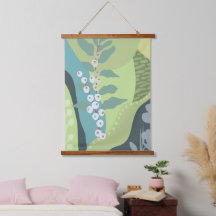 White Berries Mixed Greens Colour Blocks Modern 