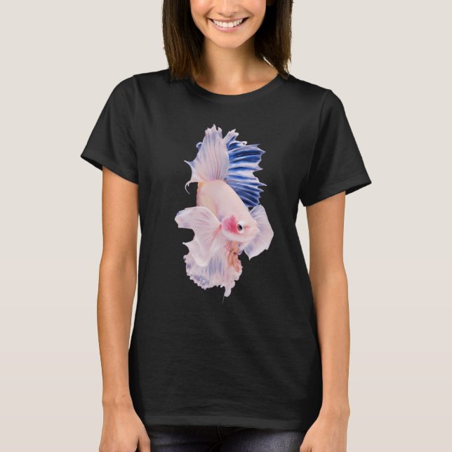White Betta Fish T-Shirt (Front)